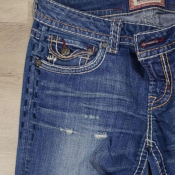 MEK DNM FOR BUCKLE LAS TUNAS BOOT CUT DENIM JEANS size 28 - Picture 9 of 10